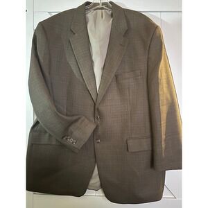 Lauren‎ Ralph Lauren Men's Wool Blazer Jacket Brown Plaid Size 40R